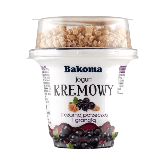 BAKOMA JOGURT KREMOWY Z CZARNĄ PORZE