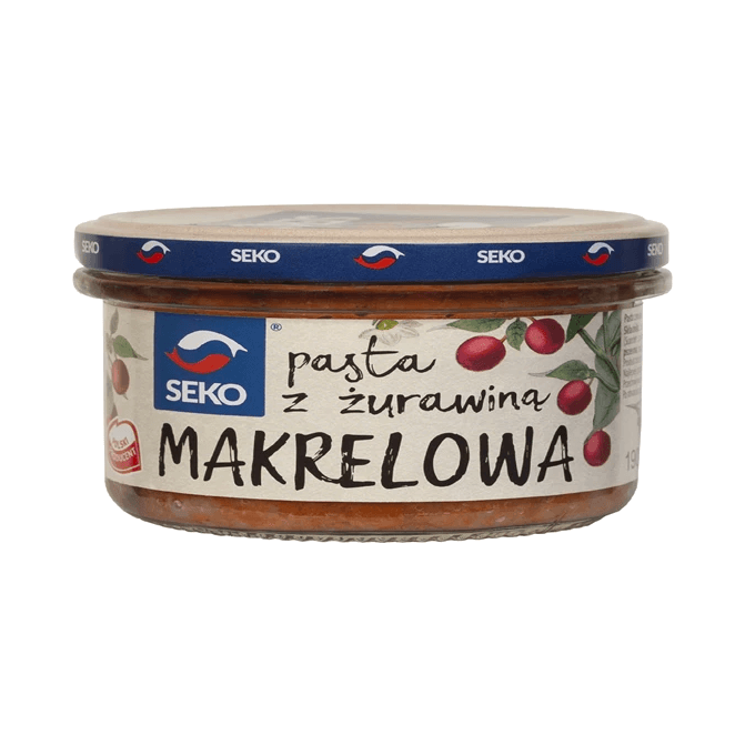 SEKO PASTA MAKRELOWA Z ŻURAWINĄ 190G