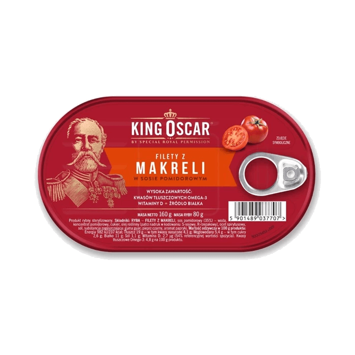 KING OSCAR FILETY Z MAKRELI SOS 160G
