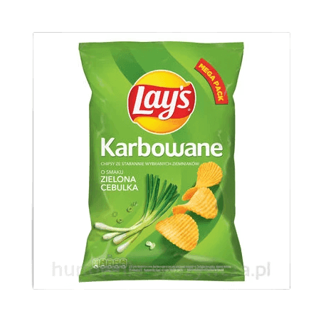 LAYS 8422 KARBOWANA ZIELONA CEB.190G