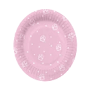 PAW TALERZYKI PAPIE LIGHT PINK 18CM