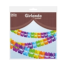 GIRLANDA PAP KLOROWE KWIATY 360X16.5