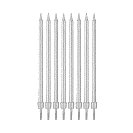 ŚWIECZKI URODZINOWE SREBRNE 10CM 8SZ