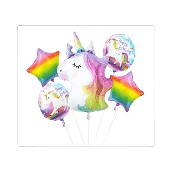 BALONY FOLIOWE ZESTAW JEDNOROŻEC 5SZ