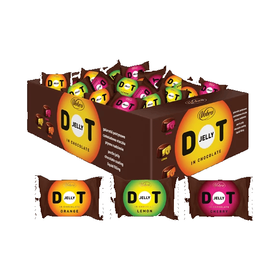 VOBRO CUKIERKI JELLY DOT'IN CHOCO 3K