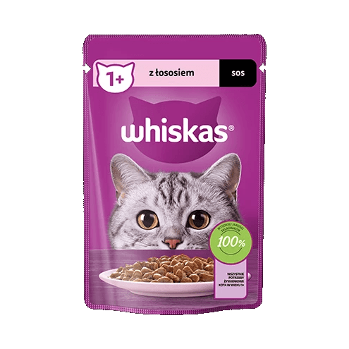WHISKAS KARMA DLA KOTA ŁOSOŚ 85G