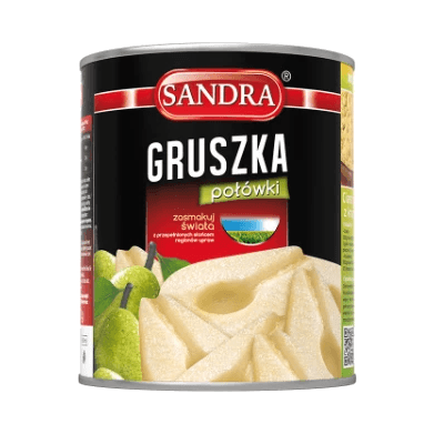 PIEKARNIA GRUSZKA POŁÓWKI 850 G SAND