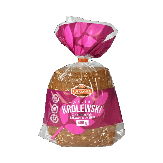 OSKROBA CHLEB KRÓLEWSKI KROJONY 400G