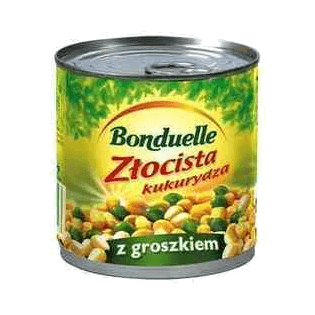 BONDUELLE KUKURYDZA ZŁOCISTA Z GROSZ