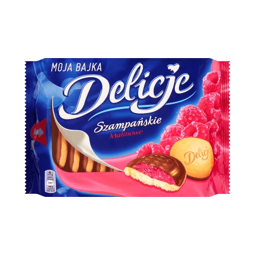 DELICJE DUŻE MALINOWE 294G