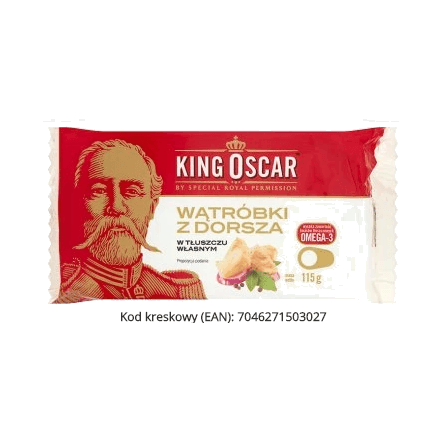 KING OSCAR WĄTRÓBKI Z DORSZA W TŁUSZ