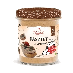 PAMAPOL PASZTET Z DROBIEM 490G SŁOIK