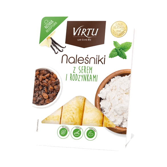 VIRTU NALEŚNIKI Z SEREM I RODZYNKAMI