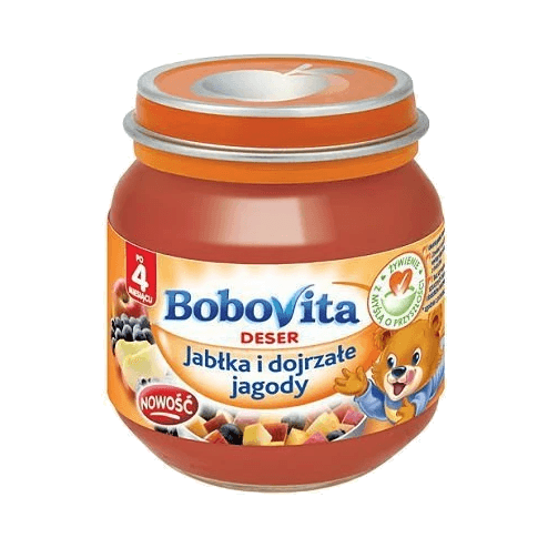 BOBOVITA DES.JABŁ.DOJRZ.JAGODA 125G