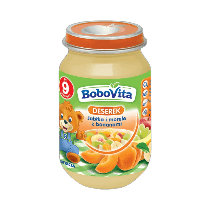 BOBOVITA DES.JABŁ.MOR.BANAN.9M 190G