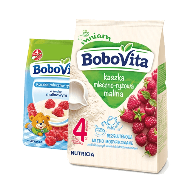 BOBOVITA KASZ ML.RYŻ.MALINA 5M 230G