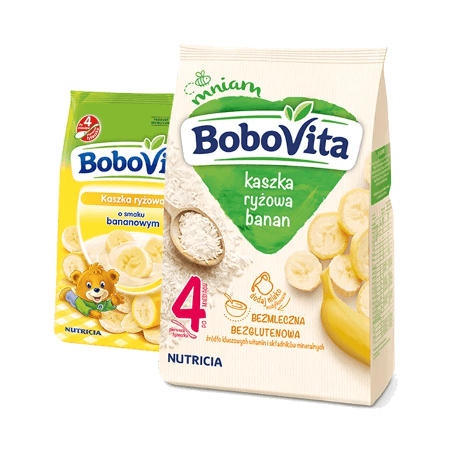 BOBOVITA KASZKA RYŻOWA BANAN 5M 180G