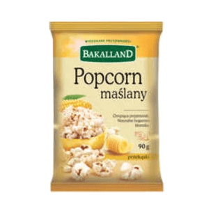 BAKALLAND POPCORN MAŚLANY 90G