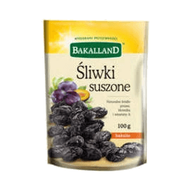 BAKALLAND ŚLIWKI SUSZONE  100G