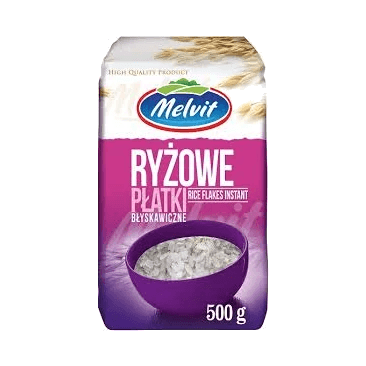 MELVIT PŁATKI RYŻOWE 500G