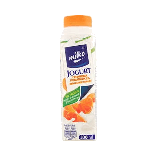 MILKO JOGURT PITNY CZERWONA POMARAŃ