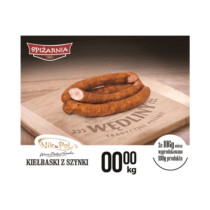 NIK-POL KIEŁBASKI Z SZYNKI OK.0,4KG