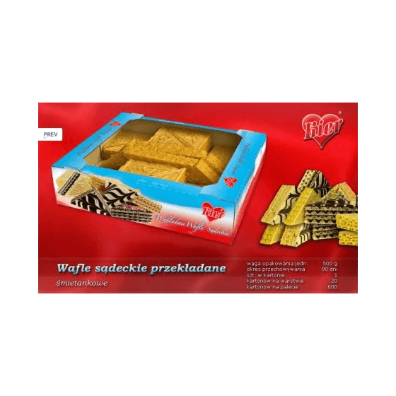 KIER WAFLE SĄDECKIE ŚMIETANA 500G