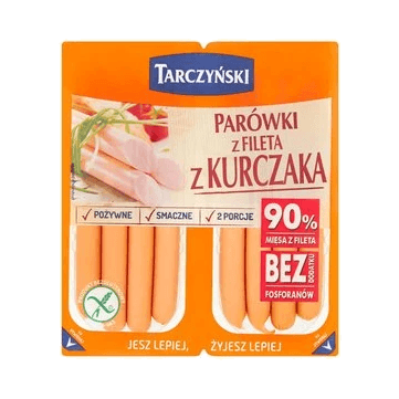 TARCZYŃSKI PARÓWKI Z FILETA Z INDYKA