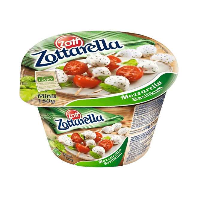 ZOTT ZOTTARELLA MINIS BAZYLIA 150G