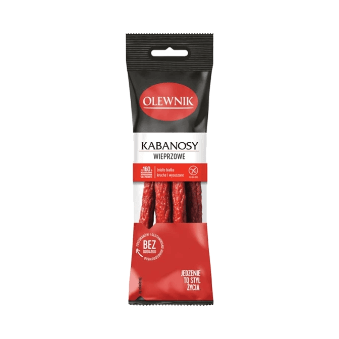 OLEWNIK KABANOSY WIEPRZOWE 105G
