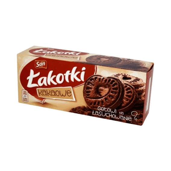 SAN ŁAKOTKI CIASTKA KAKAOWE 168G/12S