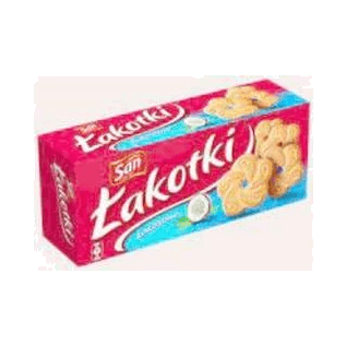 SAN ŁAKOTKI CIASTKA KOKOSOWE 168G/12