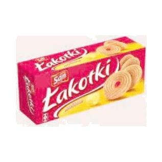 SAN ŁAKOTKI CIASTKA MAŚLANE 168G/12S