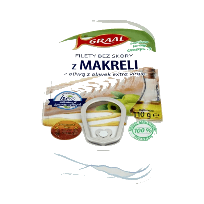 GRAAL FILETY Z MAKRELI B/SKÓRY OLIWA