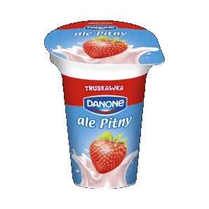 DANONE ALE PITNY KUBEK TRUSKAWKA 300