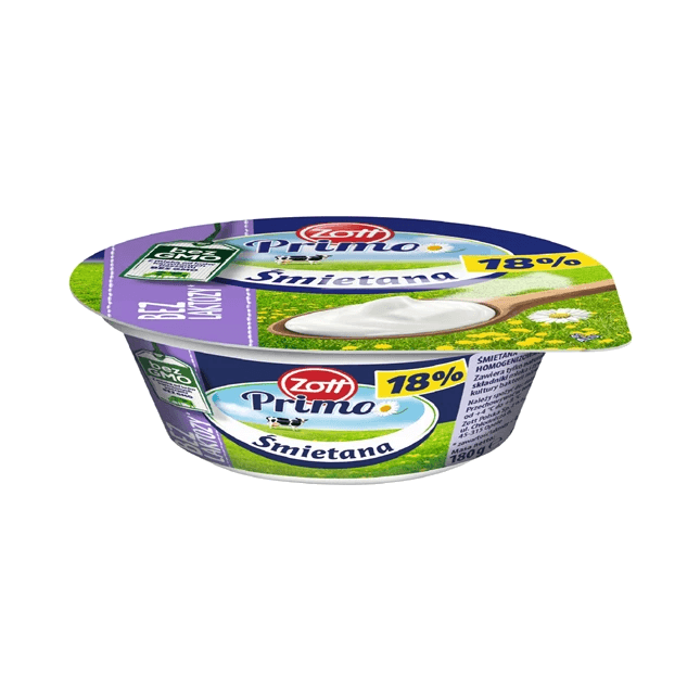 ZOTT ŚMIETANA BEZ LAKTOZY 18% 180G