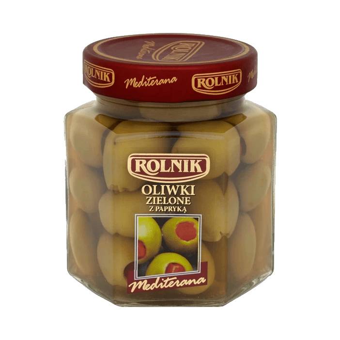 ROLNIK OLIWKI ZIELONE Z PAPRYKĄ 280G