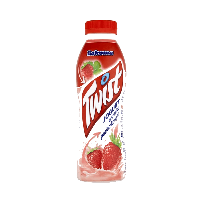 BAKOMA TWIST JOGURT POZIOMKA 370G