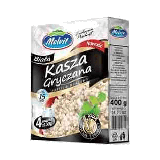 MELVIT KASZA GRYCZANA BIAŁA 4X100G