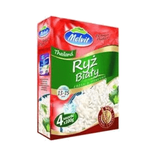 MELVIT RYŻ BIAŁY SASZETKI 4X100G