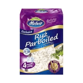 MELVIT RYŻ PARBOILED EXCLUSIVE 4X100