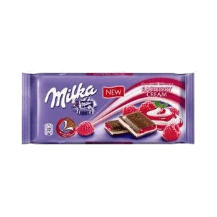 MILKA CZEKOLADA RASPBERRY 100G.