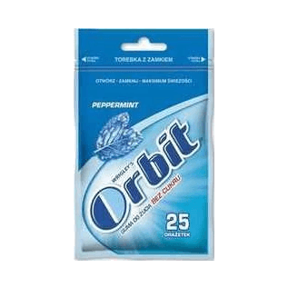 ORBIT GUMA PEPPERMINT DRAŻE TOREBKA