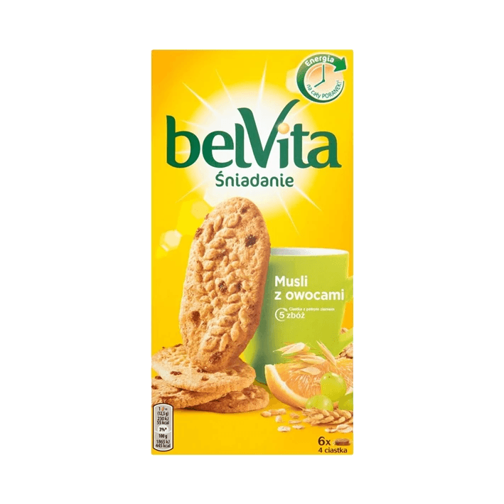 BELVITA CIASTKA MUSLI Z OWOCAMI 300G