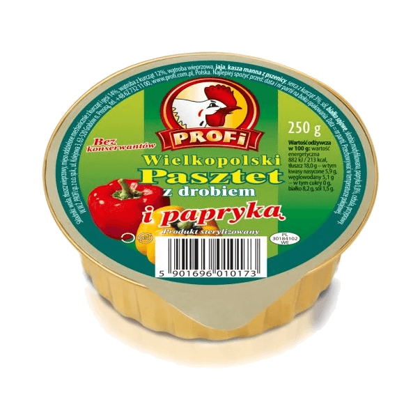 PROFI PASZTET DROBIOWY PAPRYKOWY 250