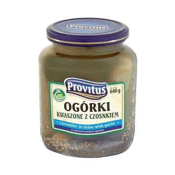 PROVITUS OGÓRKI KWASZONE CZOSNK.640G
