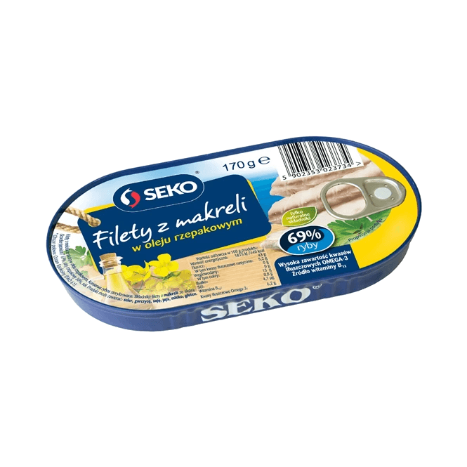 SEKO FILETY Z MAKRELI W OLEJU PUSZKA