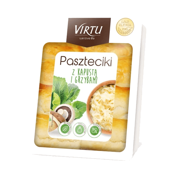 VIRTU PASZTECIKI Z KAPUSTĄ I GRZYBAM