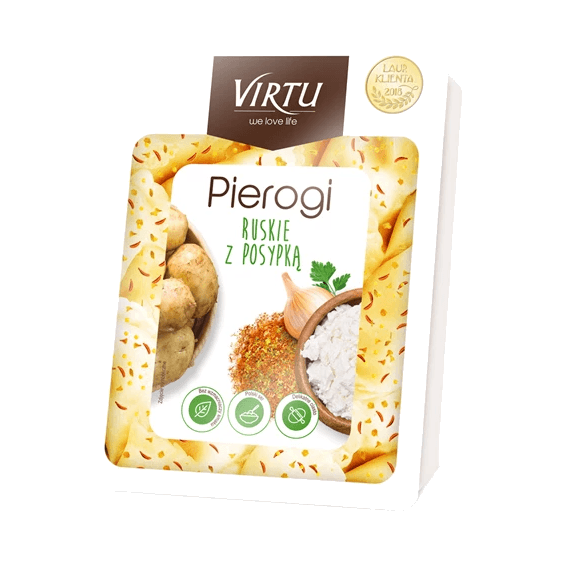 VIRTU PIEROGI RUSKIE Z POSYPKĄ 400G