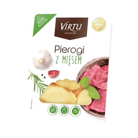 VIRTU PIEROGI Z MIĘSEM 1KG